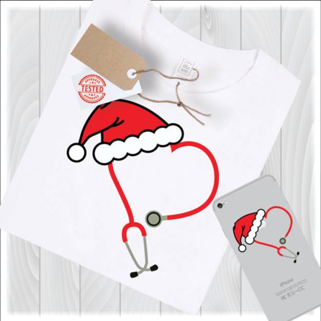 Picture of Christmas Stethoscope SVG File
