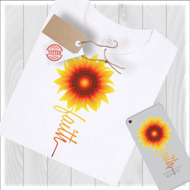 Picture of Sunflower Faith SVG File