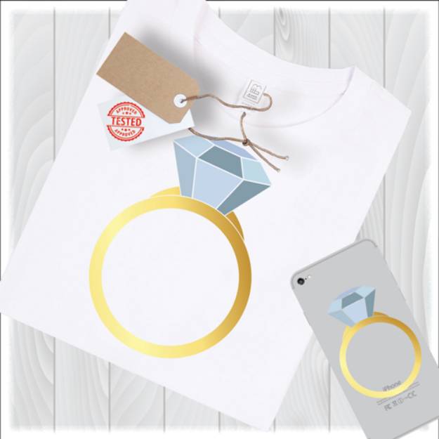 Picture of Diamond Ring SVG File