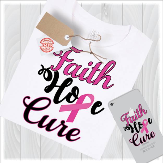 Picture of Faith Hope Cure SVG File