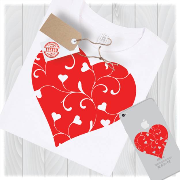 Picture of Swirly Heart SVG File