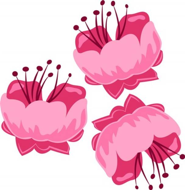 Picture of Pink Flowers SVG File