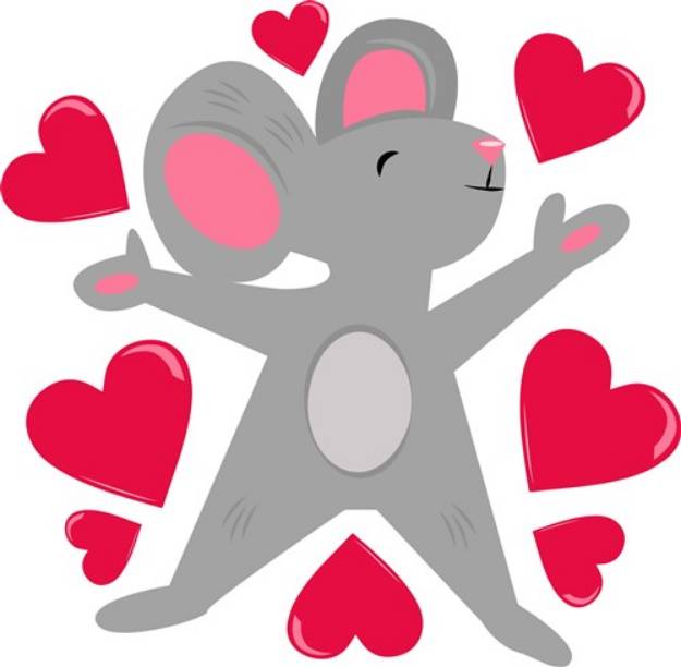 Picture of Love Mouse SVG File