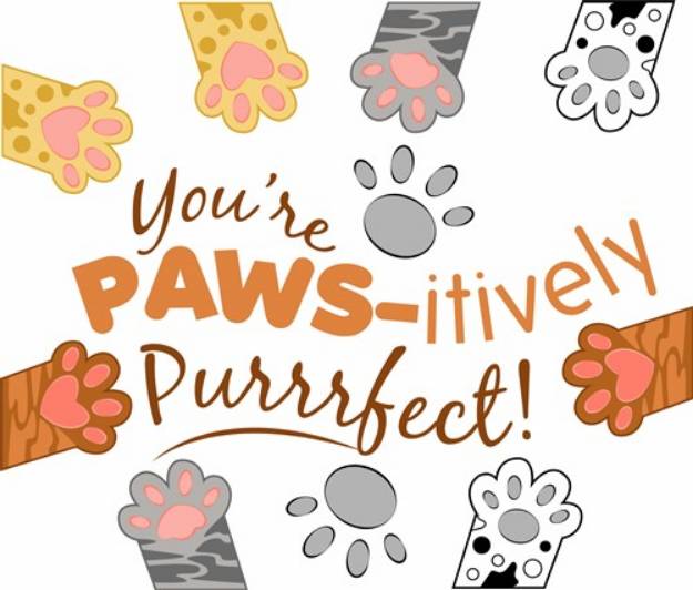 Picture of Paws-itively Purrfect SVG File
