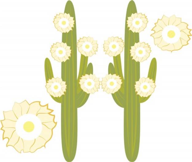 Picture of Floral Cactus SVG File