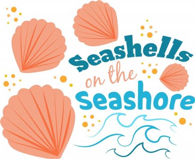 Picture of Seashells On Seashore SVG File
