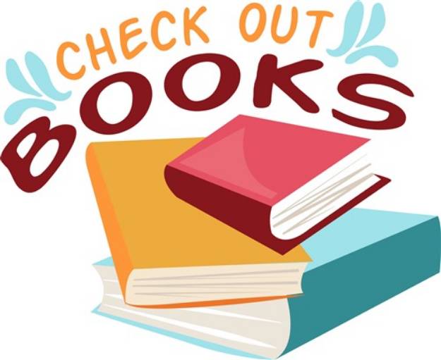 Picture of Check Out Books SVG File