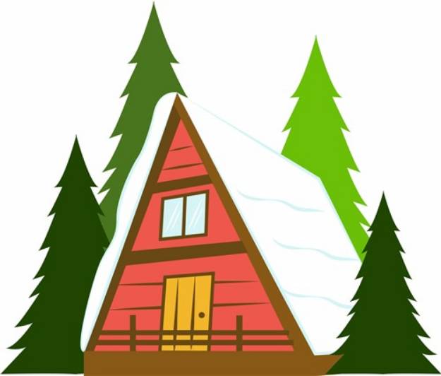 Picture of Cabin In Forest SVG File