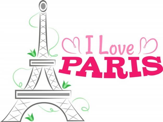 Picture of I Love Paris SVG File