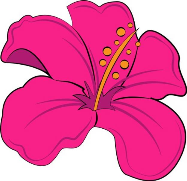 Picture of Purple Hibiscus SVG File