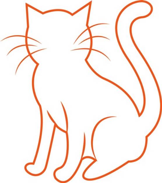 Picture of Cat Outline SVG File