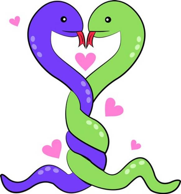 Picture of Love Snakes SVG File