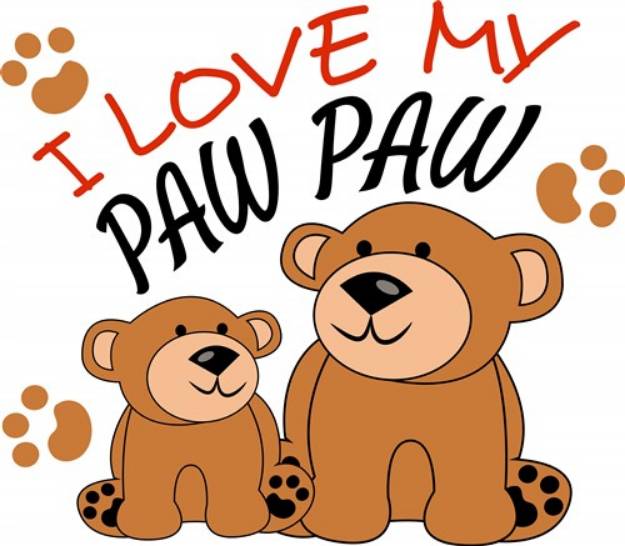 Picture of Love My Paw Paw SVG File
