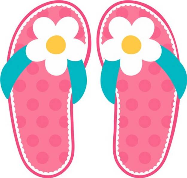 Picture of Daisy Flip Flops SVG File