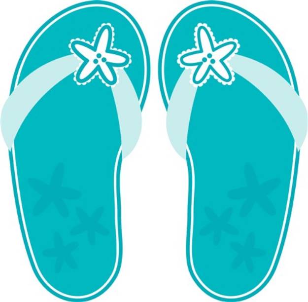 Picture of Starfish Flip Flops SVG File