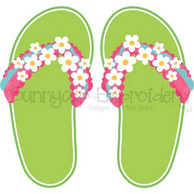 Picture of Daisy Flip Flops SVG File