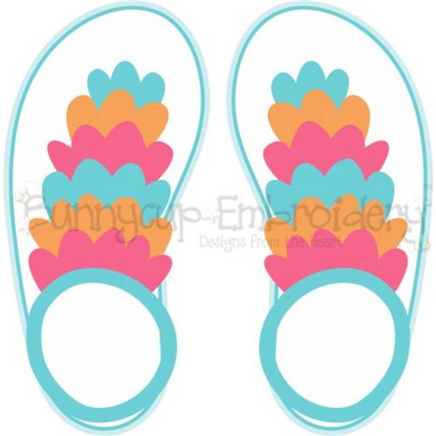 Picture of Ruffle Flip Flops SVG File