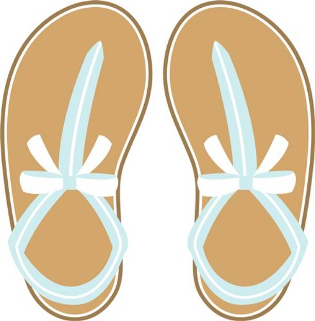 Picture of Bow Flip Flops SVG File