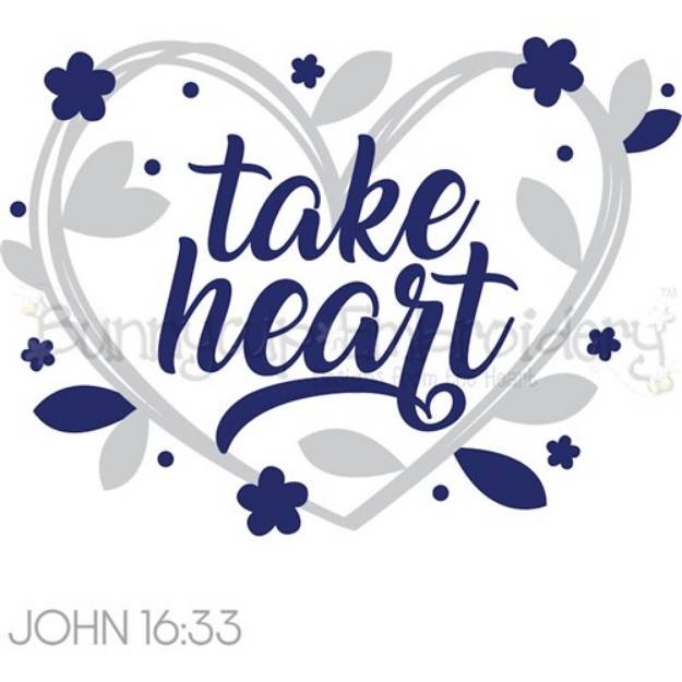Picture of Take Heart John 16:33 SVG File