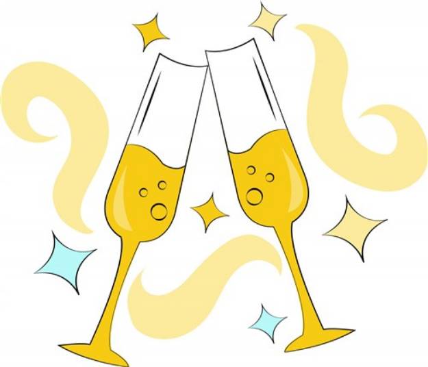 Picture of Champagne Toast SVG File