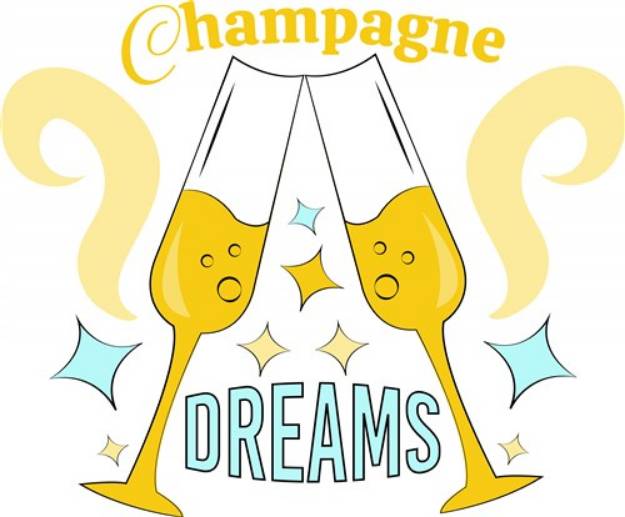 Picture of Champagne Dreams SVG File