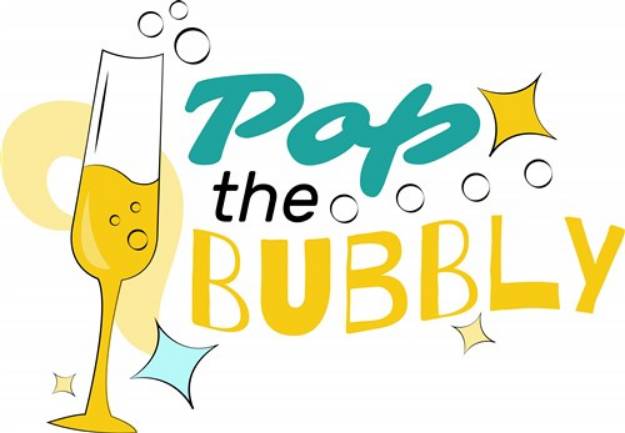 Picture of Pop The Bubbly SVG File