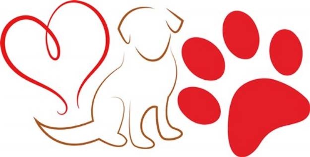 Picture of Dog Love SVG File