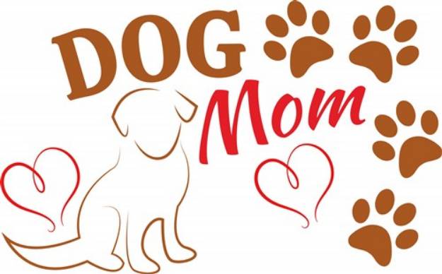Picture of Dog Mom SVG File