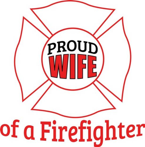 Picture of Wife Of Firefighter SVG File
