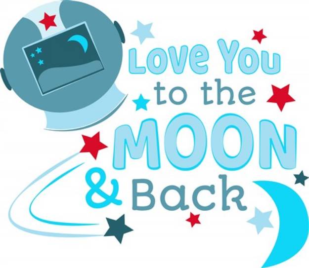 Picture of Love You To Moon SVG File