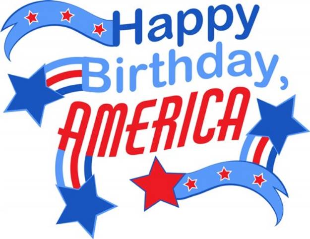 Picture of Happy Birthday America SVG File
