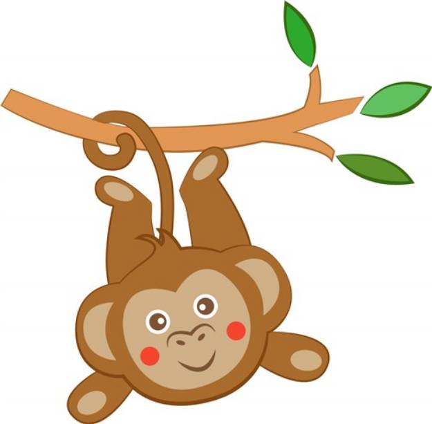 Picture of Monkey In Tree SVG File