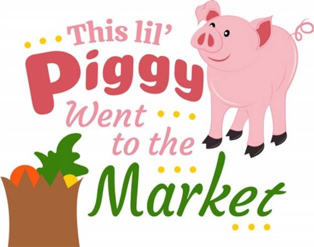 Picture of Piggy Went To Market SVG File