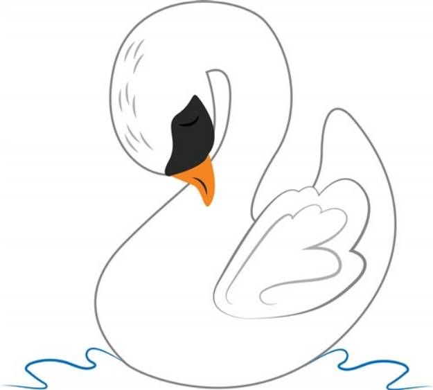 Picture of Swan Outline SVG File