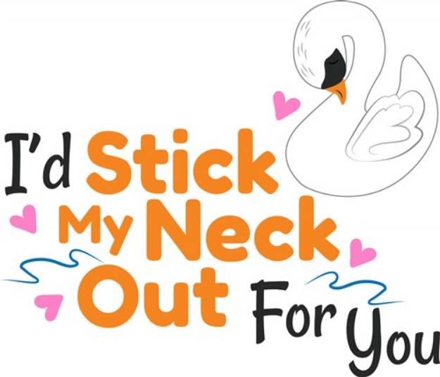 Picture of Stick My Neck Out SVG File
