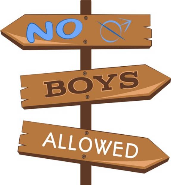 Picture of No Boys Allowed SVG File