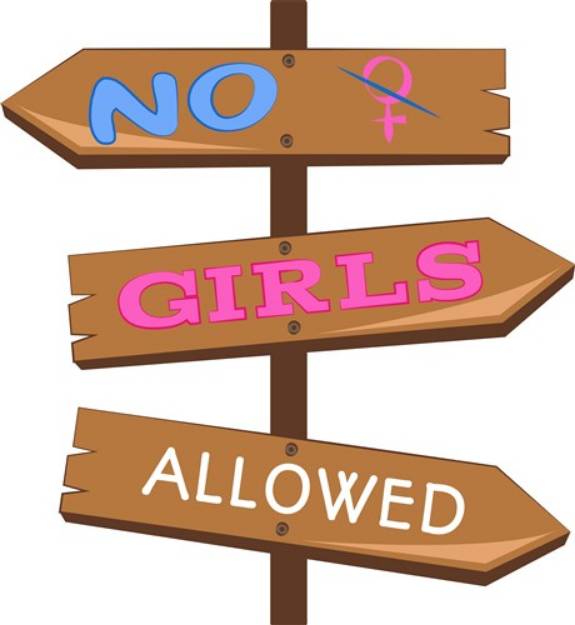 Picture of No Girls Allowed SVG File