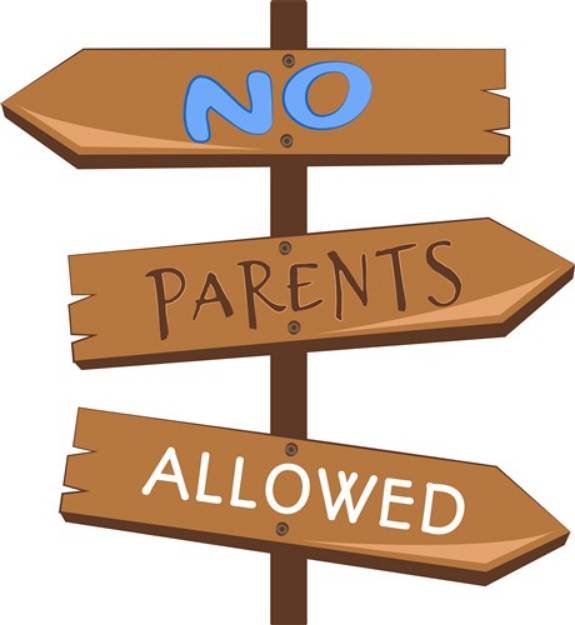 Picture of No Parents Allowed SVG File