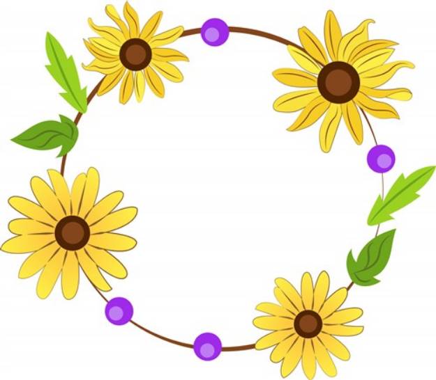 Picture of Daisy Wreath SVG File