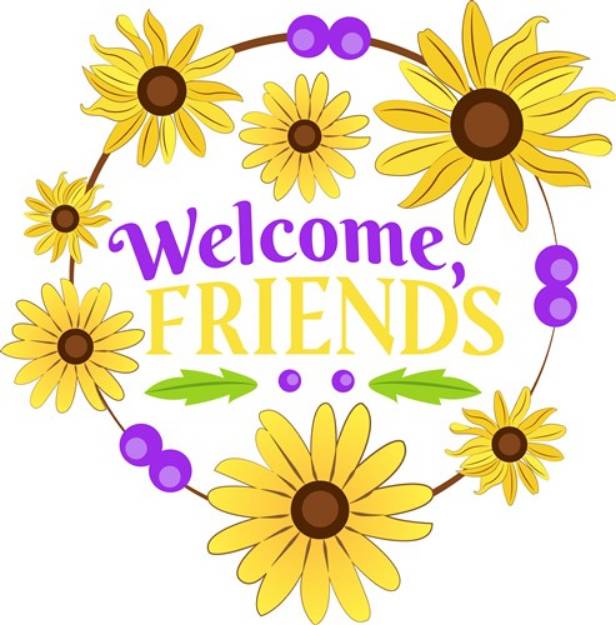 Picture of Welcome Friends SVG File