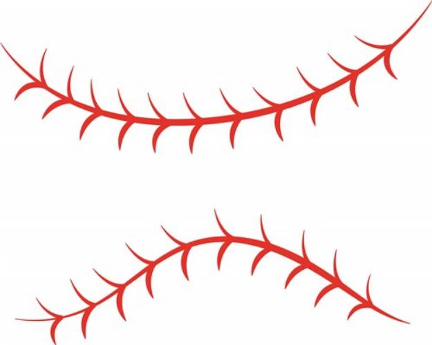 Picture of Baseball Stitches SVG File
