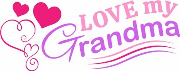 Picture of Love My Grandma SVG File