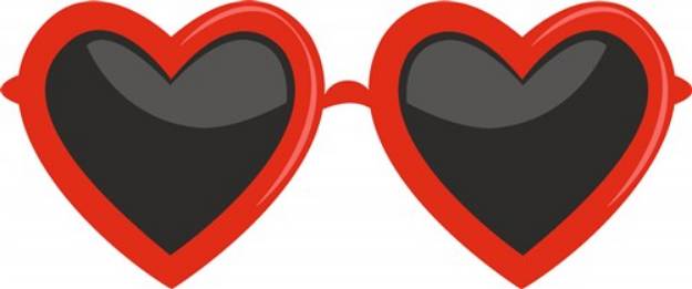 Picture of Heart Glasses SVG File