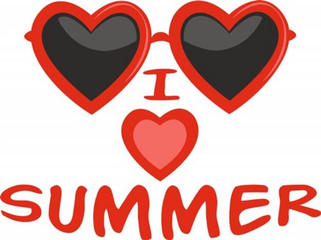 Picture of I Love Summer SVG File