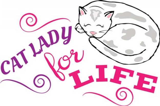 Picture of Cat Lady SVG File
