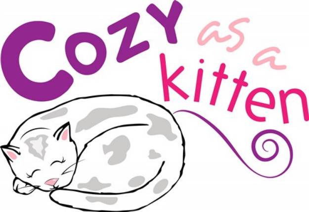 Picture of Cozy Kitten SVG File