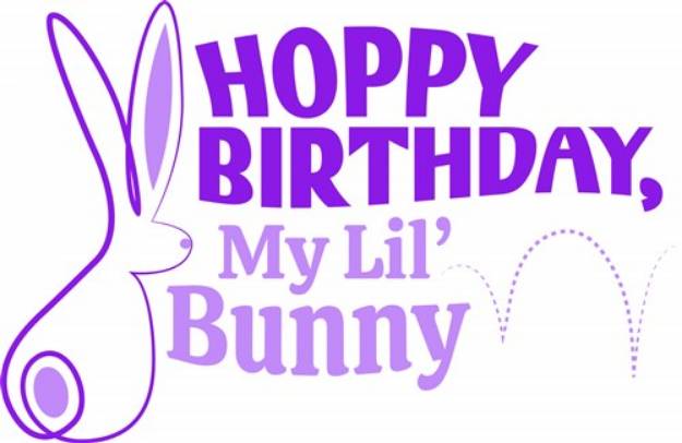Picture of Hoppy Birthday Lil Bunny SVG File