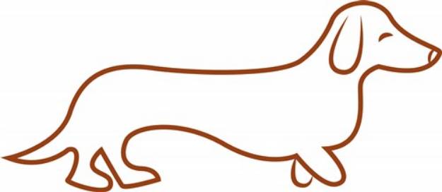Picture of Dachshund Outline SVG File
