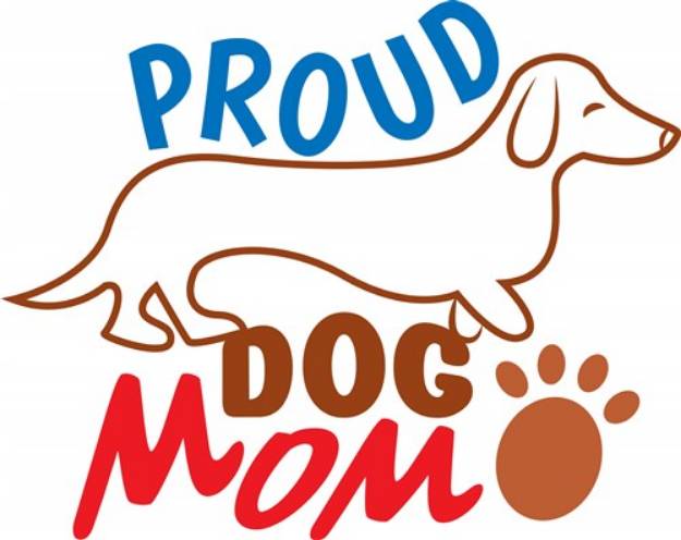 Picture of Proud Daschund Dog Mom SVG File
