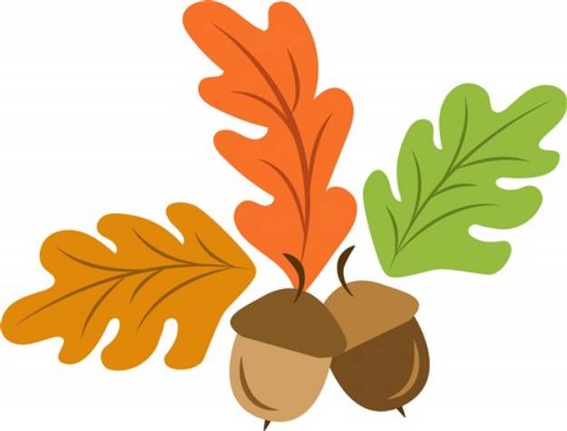 Picture of Fall Acorn Leaves SVG File